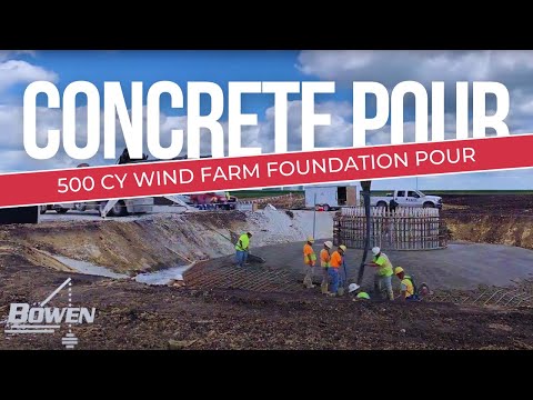 Wind Turbine Foundation Pour