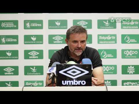 Rueda de prensa de Julio Cobos tras el partido de ida ante el Recreativo de Huelva