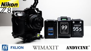 Nikon Z8 - WiMaxIt 99, FXLION NANO TWO, ANDYCINE 95S - BEST V-Mount Battery for Film and Timelapse