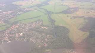 preview picture of video 'Landing at Berlin Schönefeld Airport, Brandenburg, Germany - August 2013'