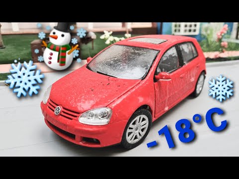 Freezing a Diecast Model Car Volkswagen Golf V 2003
