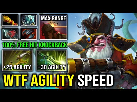 WTF Agility Speed 100% Free Hit Max Range Knockback with Swift Blink + Butterfly Sniper Dota 2
