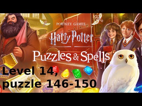 Harry Potter: Puzzles & Spells, level  14 puzzle 146-150 - Gameplay Walkthrough (iOS & Android)