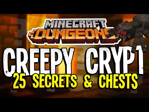 CREEPY CRYPT: ALL 25 Secrets & Chests - Minecraft Dungeons Secrets