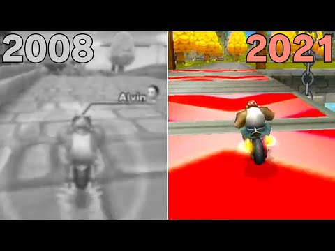 Evolution of Mario Kart Wii DS Delfino Square World Records (2008-2021)