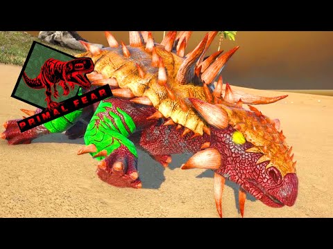 ARK PRIMAL FEAR #6 - I tamed the First HERBIVORE of the NEW Base!