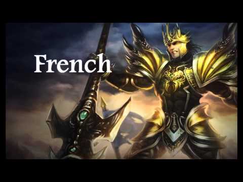 Jarvan IV shouts "Demacia!" in various languages!