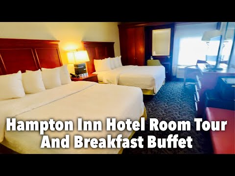 Hampton Inn Breakfast and Hotel Room Tour