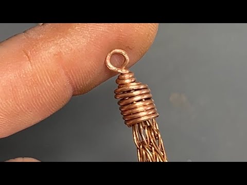 1 wire end caps for bracelet | wire jewelry tutorial | diy bracelet | Viking knit