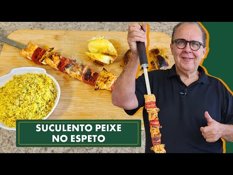 PEIXE NA BRASA: A melhor receita de Peixe no Espeto que você já viu. ( ESPETADA DE PEIXE )