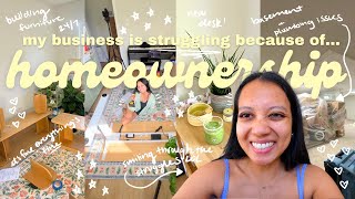 homeownership is holding my business back // homeowner diaries iii, building furniture, home vlog