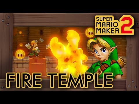 Super Mario Maker 2 - Zelda OoT Fire Temple Dungeon