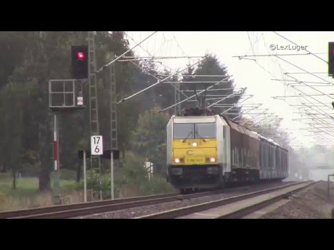 Euro Cargo Rail (ECR)E 186 311-7 (Bombardier TRAXX F140 MS)mit einem Autologistikzug