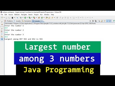 Java Program To Find Largest Number From Three Numbers Java Programs Java