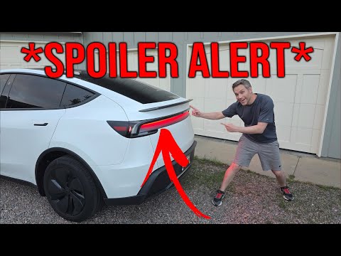 Installing a Carbon Fiber Spoiler on the New Tesla Model Y!