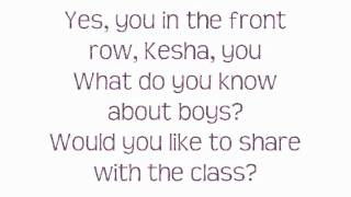 Ke$ha -Boys- Lyrics On Screen