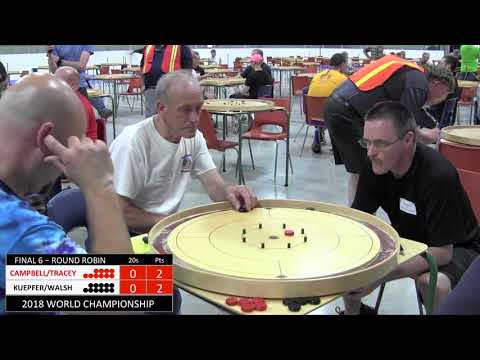 Crokinole 2018 World Championship Doubles - Campbell/Tracey v Kuepfer/Walsh