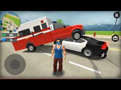 Go To Town 6: New 2021 #6 Driving To Home On Police Car - Huge Open City  - GTA 6 Android Gameplay