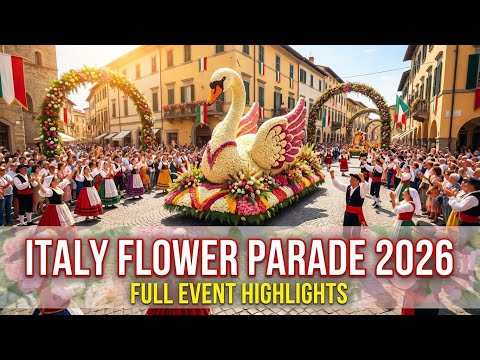 Italy Flower Parade 2026 | Full Event Highlights | Stunning Carri Fioriti (Floral Floats) 4K