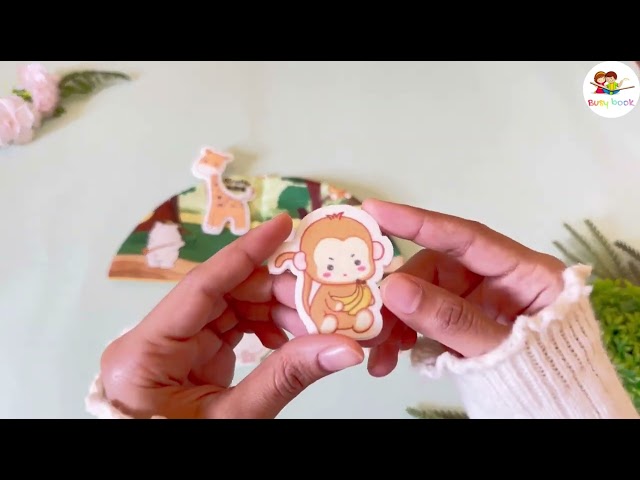 كتاب قماشي تفاعلي (الحيوانات)