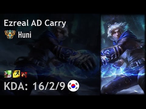 Ezreal AD Carry vs Lucian - Huni - KR Challenger Patch 7.7