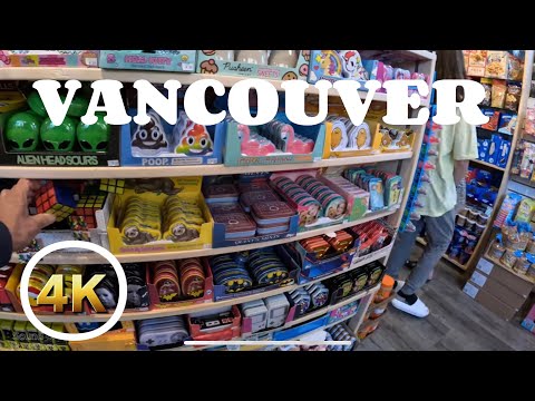Olde Tyme Candy Shoppe de 4K DOWNTOWN VANCOUVER / Colúmbia Britânica, Canadá 🇨🇦