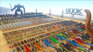 1000 Robots VS 1000 Dinosaurs - 800K SPECIAL  ARK