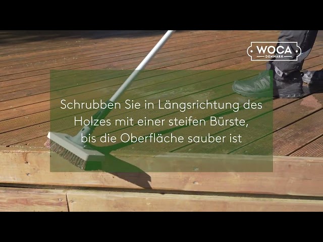 Oil treatment of wooden deck