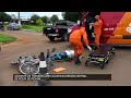 Acidente de trânsito com ciclista na região central de Rolim de Moura