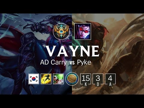 Vayne ADC vs Pyke - KR Challenger Patch 8.22