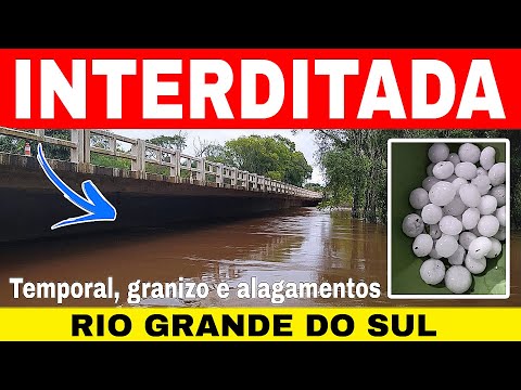 🔴CAOS no RIO GRANDE DO SUL novamente- ALAGAMENTOS e CHUVA de GRANIZO nesta sexta 22/08/25 