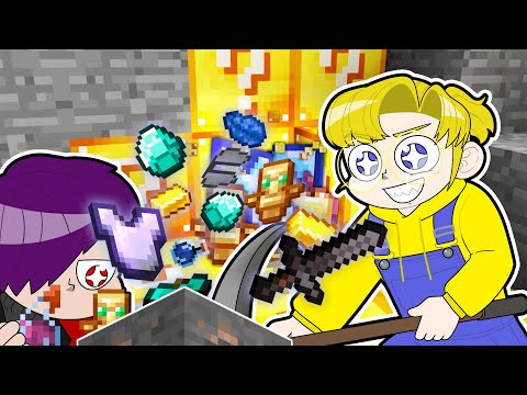 All minerals or minerals are Lucky Block OP pvp!?  Minecraft PVP, but all ores are lucky block!?
