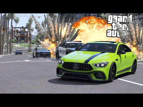 Mega BANK ROBBERY in (MERCEDES GTS 63) - GTA 5 GANGSTER LIFE MOD⁵ #68