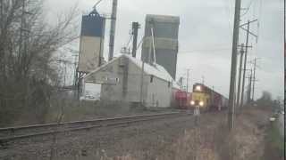 preview picture of video 'PNWR  Grain Train Brooks Oregon  Feb 2012'