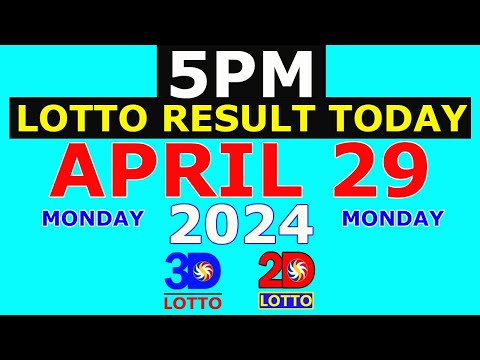 Lotto Result 5pm April 29 2024 (PCSO)