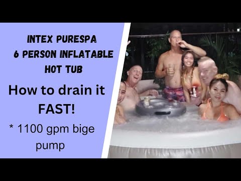 Intex Purespa 6 person inflatable hot tub, 1100 gpm bilge pump