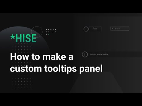 How to make custom tooltips in HISE