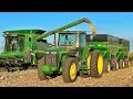 Start of Corn Harvest!! (Close Call with Wagons & Hills)
