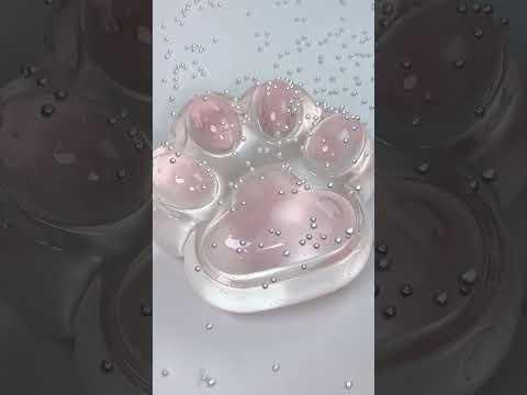 FUFUSQUISHY ASMR 🩷🐱800g Giant Pink Transparent Cat Paw