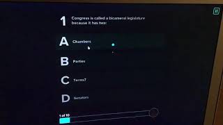 BrainPOP Three Branches of Government Quiz