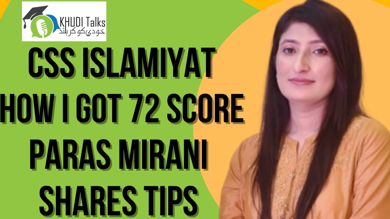 CSS Islamiyat Paper | CSS Islamic Studies | Paras Mirani | CSS 2021 | | Khudi Talks