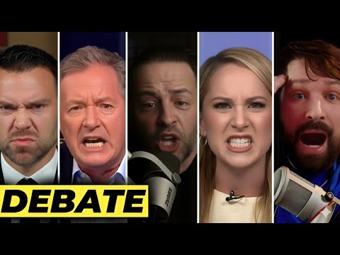 "SHUT UP, DESTINY!" HEATED 1v4 Piers Morgan Debate Panel On Charlie Kirk Turns Into Screaming Match