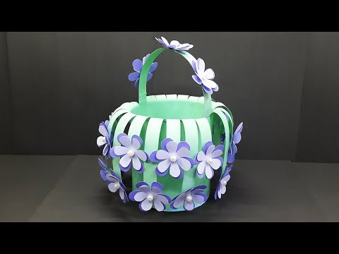 How to make Paper Basket easy for Christmas Gift - DIY Paper Basket (Flower Basket) Video
