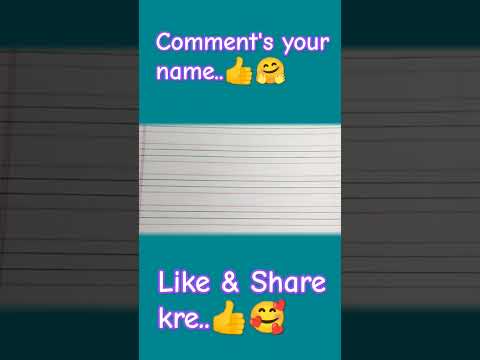 Atisha..Name Calligraphy#diy#viral#art#calligraphy #englishwriting #shorts #artandcraftgrowing721