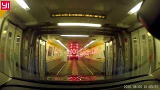 Euro tunnel train boarding.