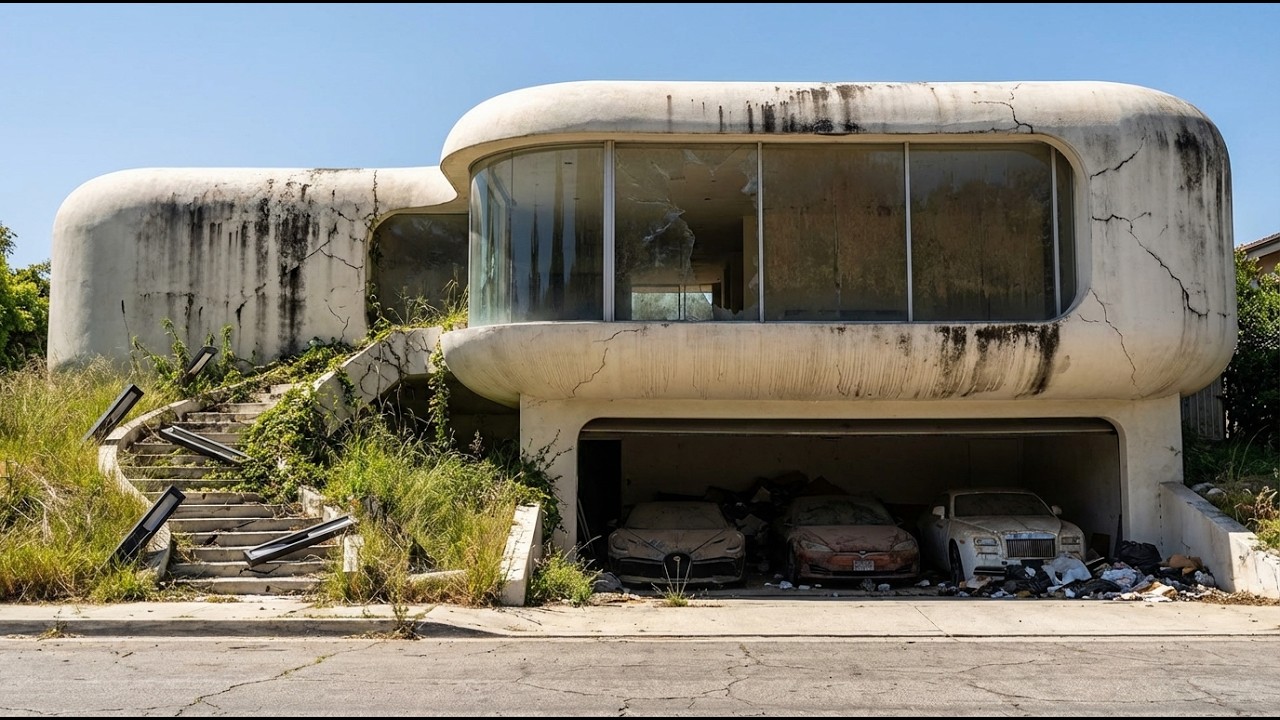 Abandoned Futuristic House Restored | Organic Concrete Ruin to Luxury Timelapse