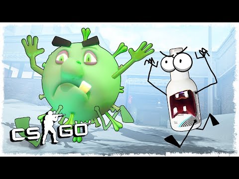 ТРОЛЛЬ АНТИСЕПТИК vs ВИРУС МАНЬЯК В CS:GO!!!