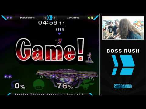 Boss Rush: Duck Doubles Winners Quarters - Duck/Violence (Blue) vs Ash/Gridloc (Green)