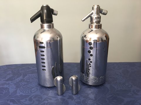 Two Soda King syphons/seltzer bottles - a 1933/5 and 1940's - reconditioned and working!