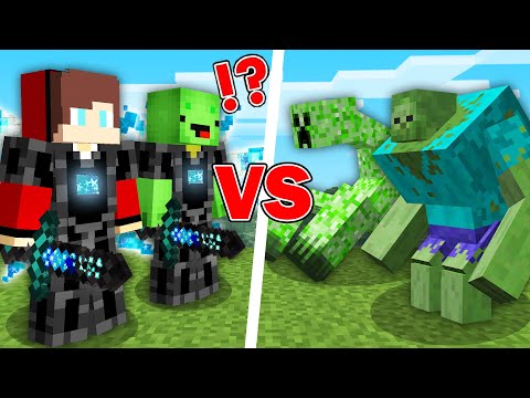 Paper - Overpowered Mikey & JJ vs BOSSES in Minecraft - Maizen